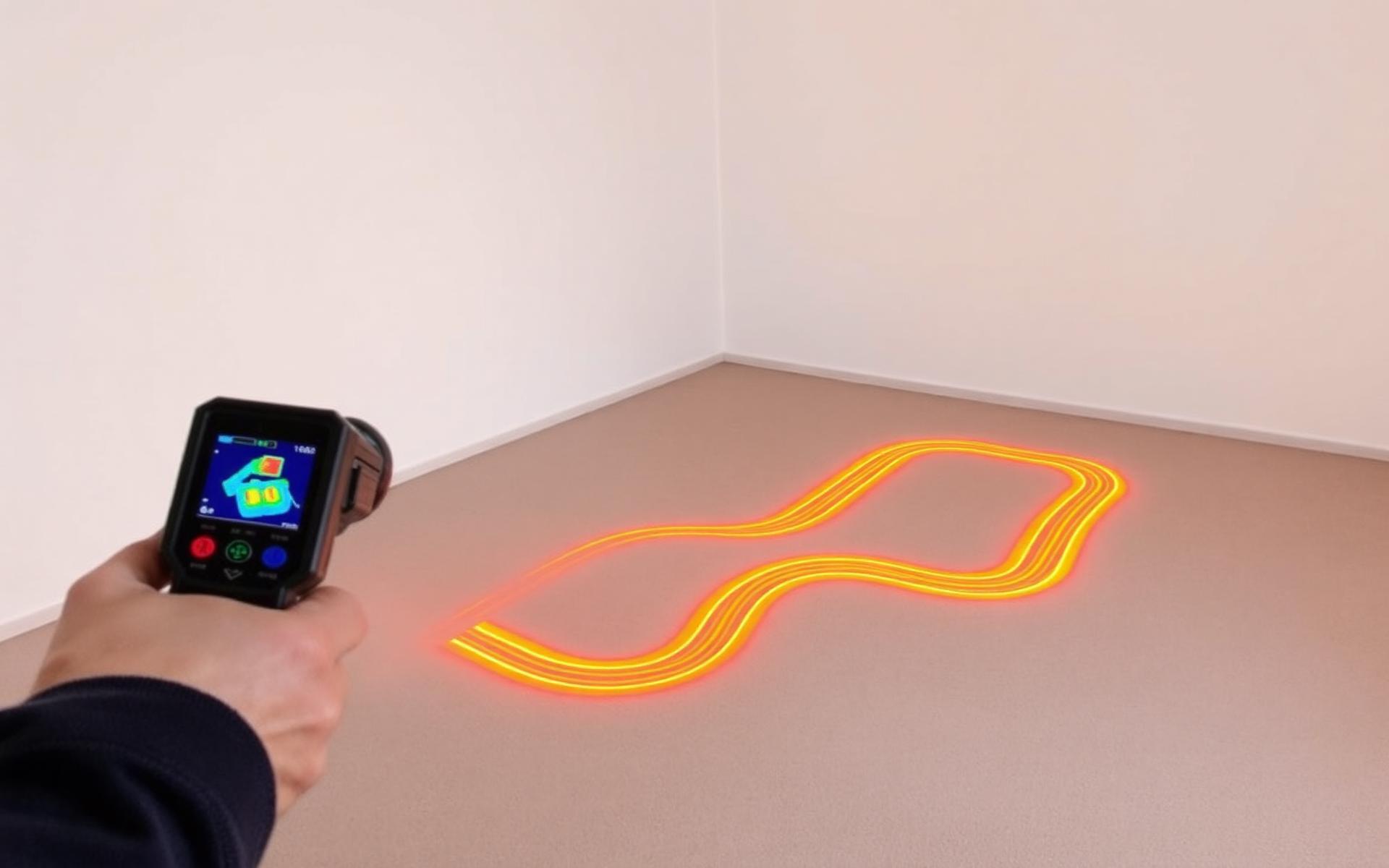 Détection de fuite de plancher chauffant par thermographie