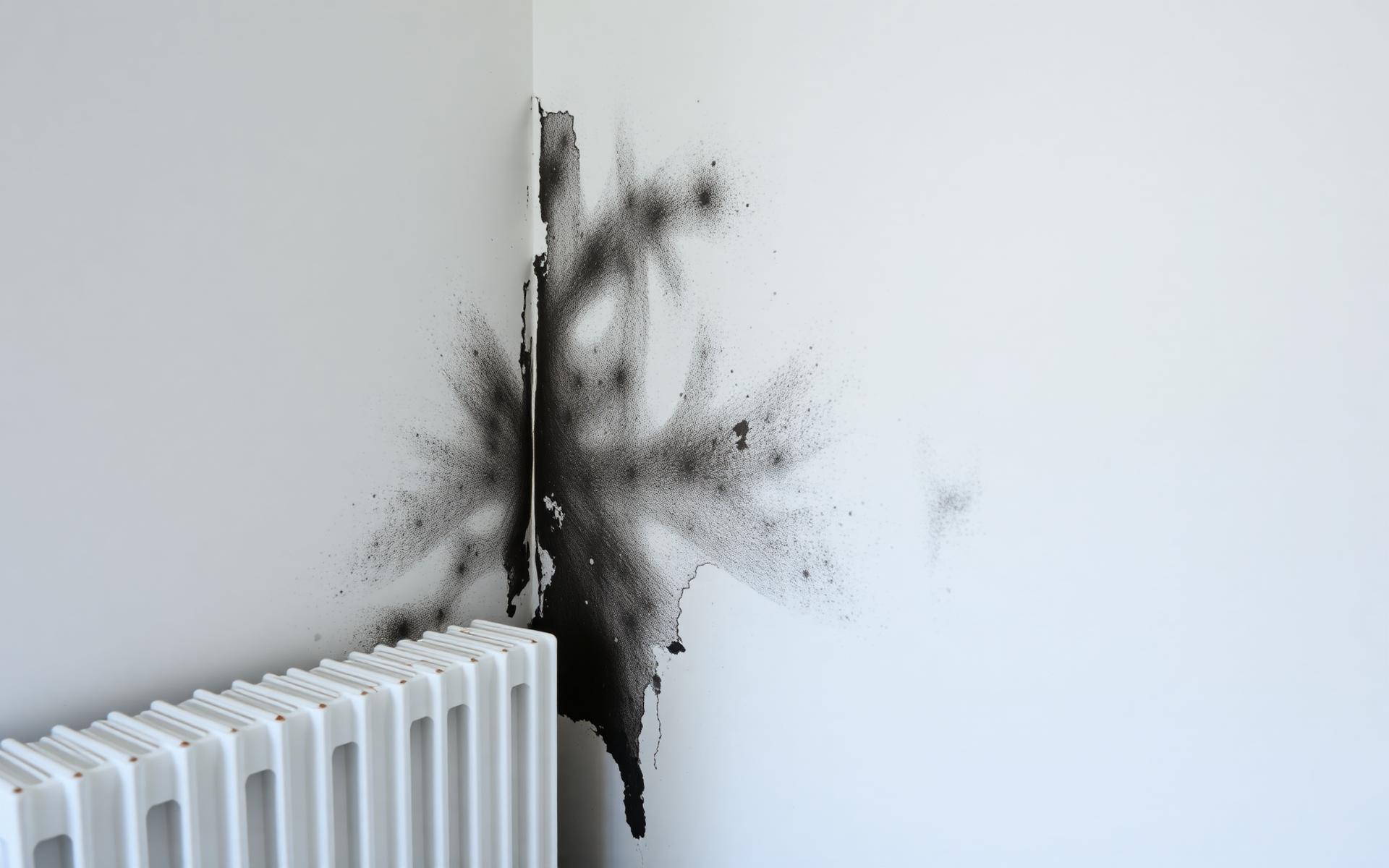 Mesure du taux d'humidité d'un mur touché par des moisissures