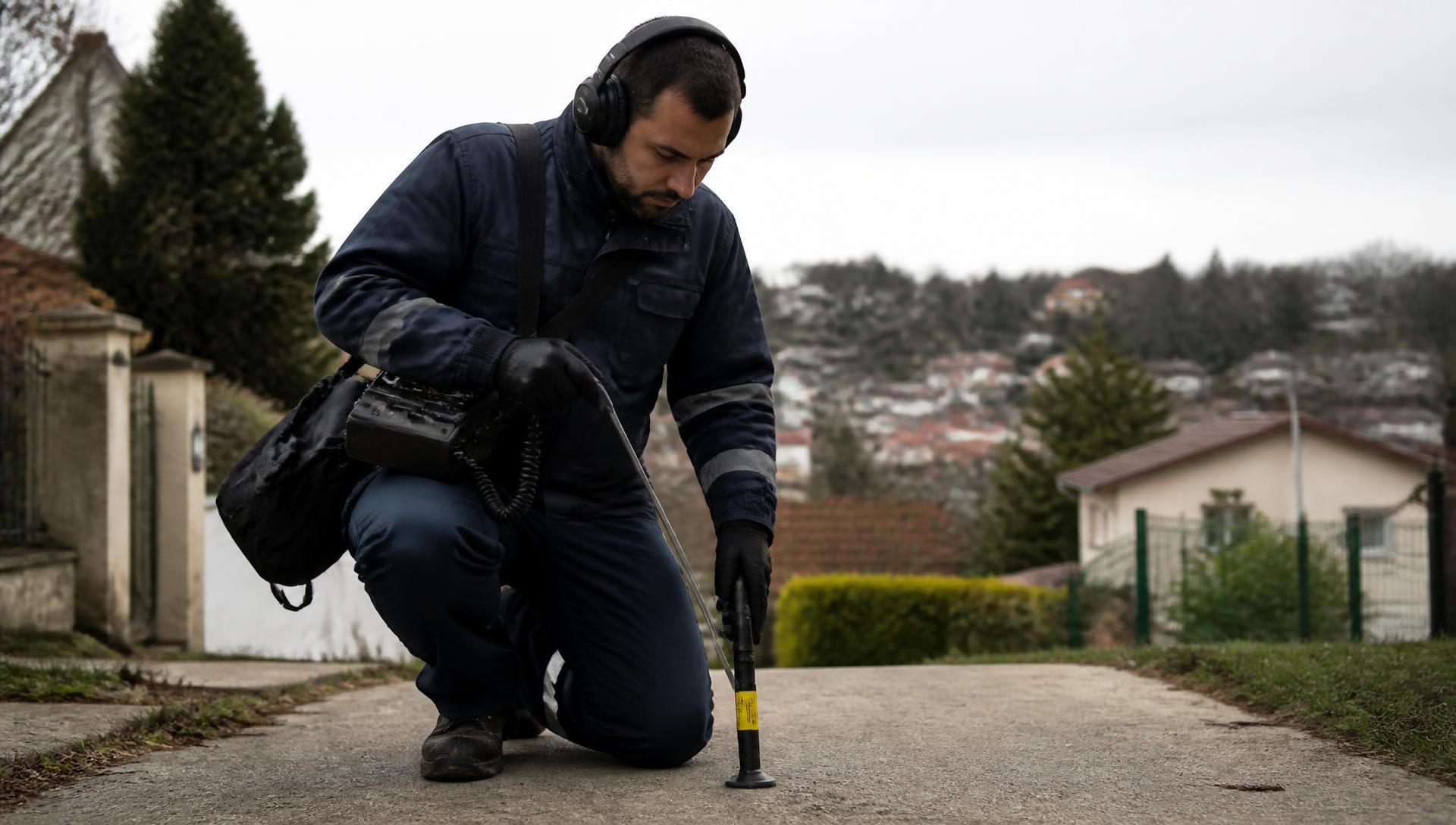 Technicien en recherche de fuite sur le coteau de Champigny-sur-Marne