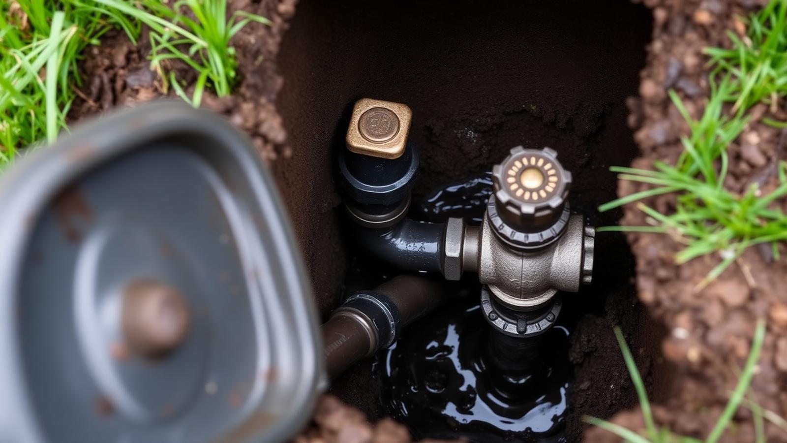 Regard de jardin ouvert avec canalisation humide à Fontenay-Trésigny