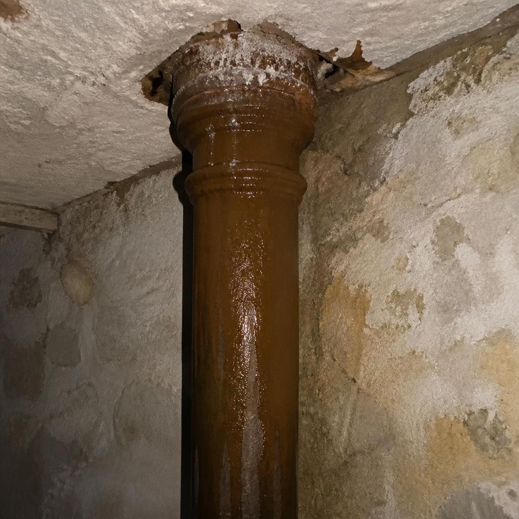 Trace d'humidité sur un mur dans un logement à Juvisy-sur-Orge