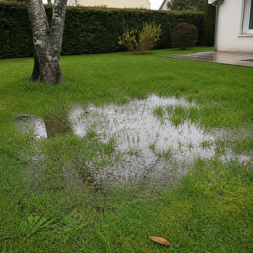 Mur humide en pied de façade dans un pavillon à Vigneux-sur-Seine